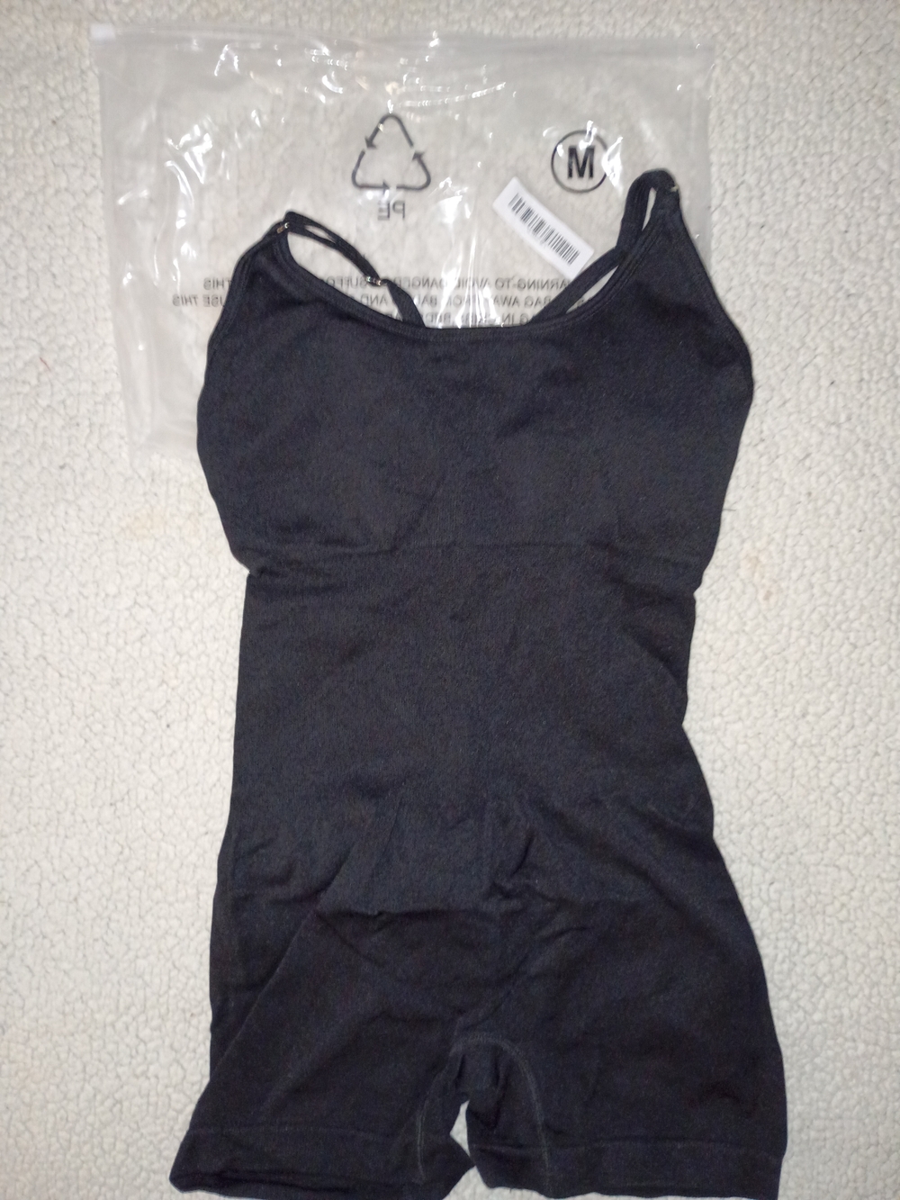 Black Stretchy One-Piece Shapewear